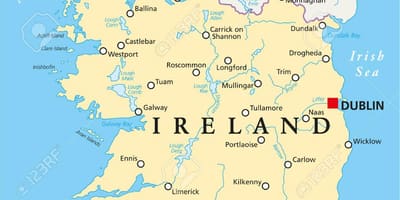 Dublin kort írlandi