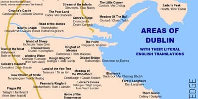 Kort af Dublin úthverfi