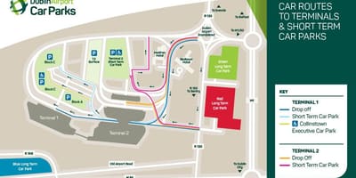 Kort af Dublin flugstöðina 1