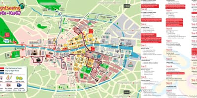 Dublin Hoppa á hop af strætó leið kort