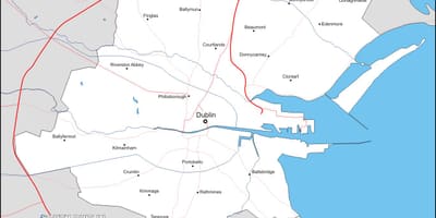Kort af Dublin hverfum