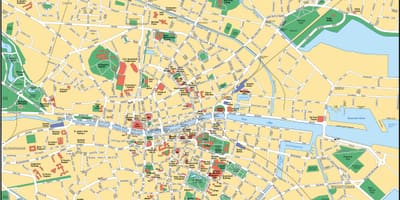 Dublin miðstöð kort