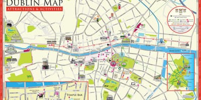 Dublin miðbænum kort