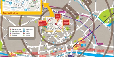 Krókur sjúkrahús Dublin kort